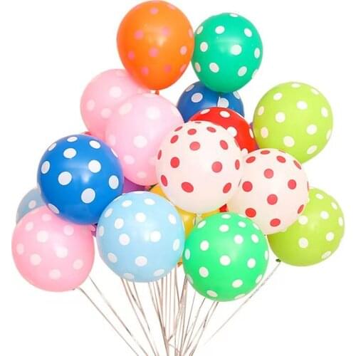 20pcs/set Red White Black Polka Dot Latex Balloons Ladybug Spot Helium Balloon Birthday Party Decoration Baby Shower Toys Balls