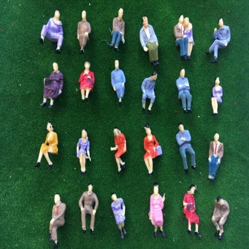 30pcs/lot 2019 1/42 scale color architecture plastic new model sitting figure for ho n o g train layout
