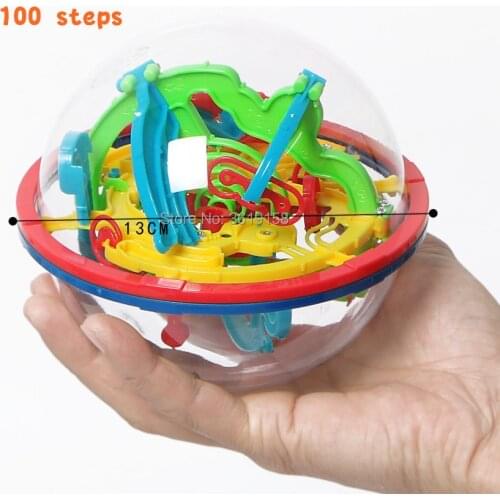 3D Magical Intellect Maze Ball 99/100/158/299steps,IQ Balance Perplexus Magnetic Ball Marble Puzzle Game for Kid and Adult Toys