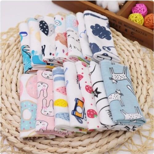 5Pcs Cotton Newborn Bathing Towels Saliva Towel Baby Washcloth Handkerchief