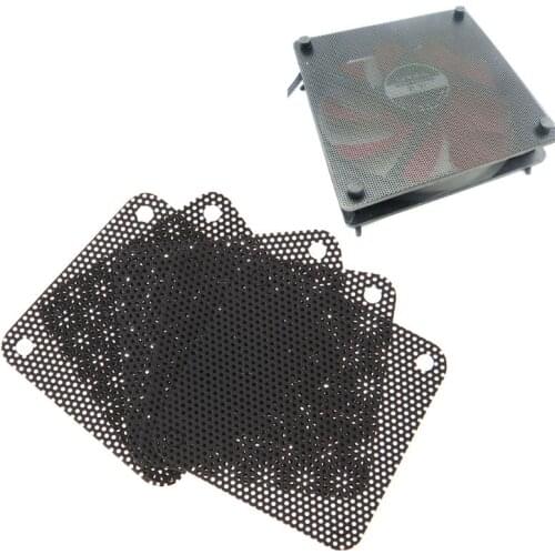 5PCS PVC Fan Dust Filter PC Dustproof Case Cuttable Computer Mesh Cover 40mm Mesh Black