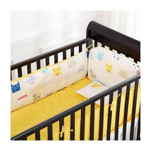 6PCS New cot bedding Customize baby bedding bumper постельное бель crib bedding set kit bed around (4bumpers+sheet+pillow cover)