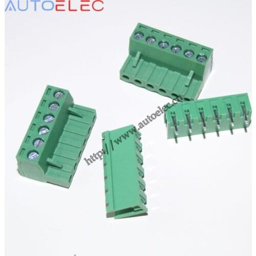 6Pin Pitch5.08mm PCB Electrical Screw Terminal Block Connector for equipment control system PLC 100sets