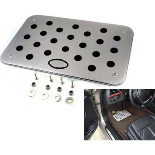 Auto Car Aluminum Floor Mat Carpet Foot Rest Emblem Pad Pedal For Kia For KIA k2 k3 k5 k7 Sportage Universal Floor with logo