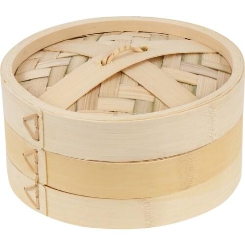 1 Set Kitchen Bamboo Steamer Rack Food Steamer Chinese Traditional Steaming Basket Cooking Steamer ( Rack + Cover )