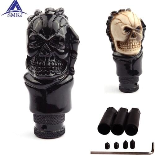 Black Cool Skull Car Styling Car Shifter Knob Universal For Most Manual Car Bouton de changement de vitesses For Audi Mazda Kia