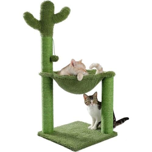 Cat Activity Tree with Scratching Post of Woven Sisal Cat Trees and Towers for Small Cats KittensPet Beds