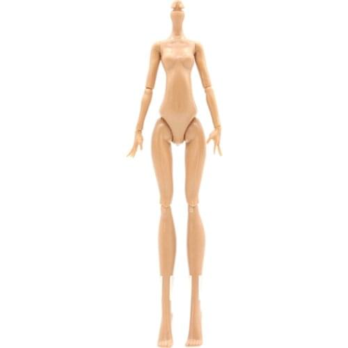 J60B Kid’s Moveable Joints Doll Set Dollhouse Decoration DIY Female Doll Crafts for Activity Center Community Game Nude Doll