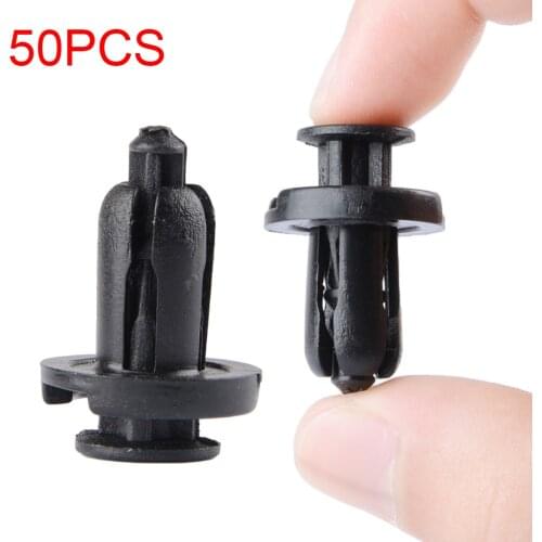 Dewreetali 10mm 50pcs Car Fender Rivet Fastener Clips Plastic Hole Car Bumper Retainer Rivet Clip Universal Styling for Honda