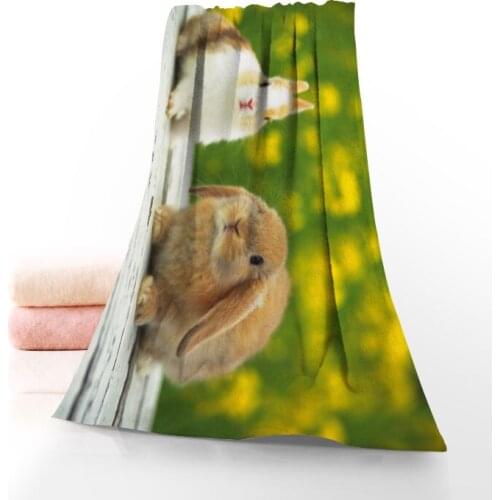 Hot Sale Custom Rabbit 35x75cm Fitness Sports Towel Portable Quick-Drying Towel Yoga Outdoor Microfiber Sports Towel