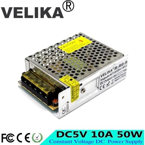 Small Size 5V 10A 50W Switching power supply Led Driver lighting Transformer for LED Strip Display Light 3D Print CNC CCTV CCTV