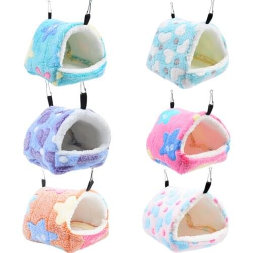 Little pet warm winter nest coral plush hanging nest squirrel hammock honey colugo warm hamster cotton nest