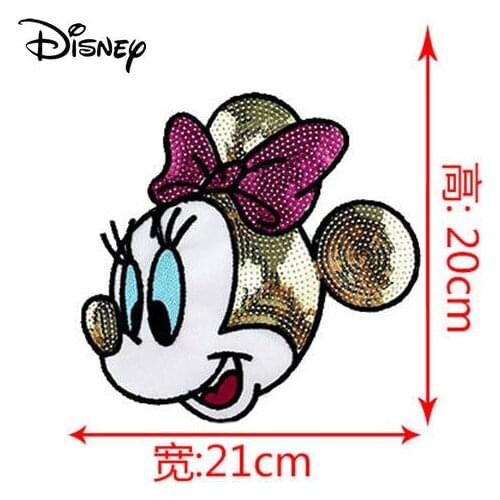 Disney fashion trend cute cartoon printing Mickey cloth stickers simple casual all-match clothing decoration patch stickers