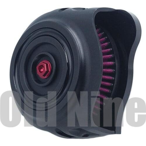 Motorcycle Vintage Air Cleaner Aluminum Filter Intake Kit Black For Harley Touring Road King Street Glide Softail Dyna Sportster