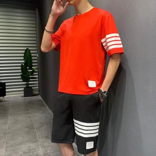 Men Clothing T-Shirts Mens Clothes Shorts Sets Two Piece Set Man 2021 Summer Sweatpants Designer Casual Plus Size Korean Fashion