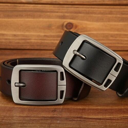 2021 Mens Belt Leather Belt Men Pin Buckle Cow Genuine Leather Belts for Men High Quality Mens Belt Cinturones Hombre