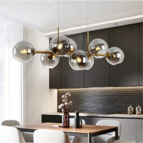 Nordic Glass Led Pendant Light for Dining Room Kitchen Hanglamp Light Designer Hanging Lamp Decor Home Luminaire Lampara Fixture