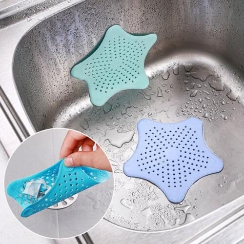 New Bathroom Strainer Drain Hair Catcher Pentagram Anti Blocking Sink Shower Filter Plug Sewer Floor Stopper Kitchen Accessories