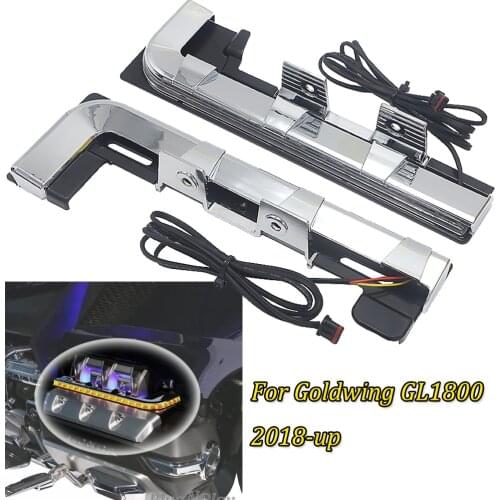 NEW Chrome LED Engine Lighting Panels For Honda Goldwing Gold Wing GL1800 GL 1800 2018 2019 2020 2021 Motorcycle Accessorie