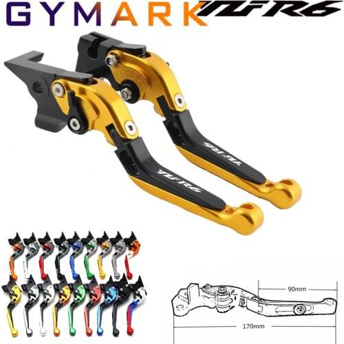 For YAMAHA YZFR6 YZF R6 R6 1999 2000 2001 2002 2003 2004 Motorcycle Accessories Brake Clutch Levers LOGO YZF-R6