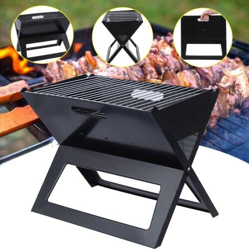 Portable Outdoor BBQ Grill Patio Camping Picnic Barbecue Stove Outdoor Traveling Cooking Charcoal Grill BBQ Tools for 3-5 People