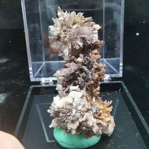 Natural high quality aluminum fluoride anhydrite and fluorite intergrowth crystal mineral healing energy home decoration gem