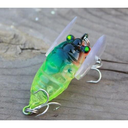 FANTU fishing lures cicada 6g/5cm Insect Bait bass Lure Fresh water Artificial bait hard lure 5PCS