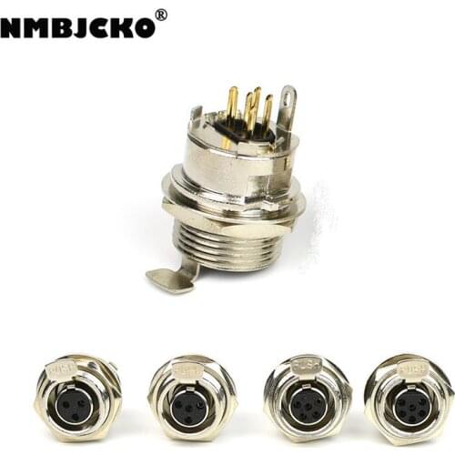 High quality 25pcs/lot Mini XLR Chassis Panel Mount XLR Female 3PIN/4PIN/5PIN/6PIN connector