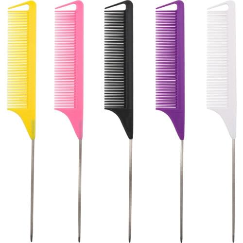 2021 Highlighting Hair Detangling Comb ABS Weaving Highlighting Foiling Hair Comb Edge Brushes Hair Brush Women