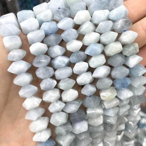 6*11mm Natural Aquamarines Irregular Stone Spacer Loose Beads For Jewelry Charm DIY Making Bracelet Necklace