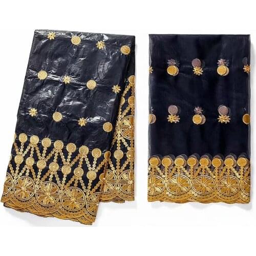 Bazin Riche Dashiki Fabirc 2021 High Quality African Cotton Basin Riche Brode Lace Jacquard Brocade Fabric Nigerian Lace 7yards