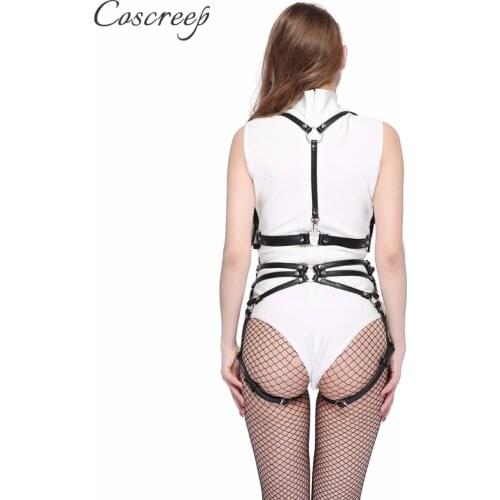 Coscreepy 2017 New Fashion Sexy Cage Bra Harness Bondage Body Garter Belt Gothic Style Cage Harness Harajuku HARNESS ONE SET