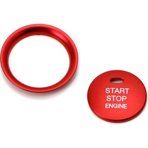 2Pc Set Keyless Engine Push Start Button & Surrounding Decoration Ring for Mazda 3 6 CX-3 CX-5 CX-9 MX-5 with Push Start Engine