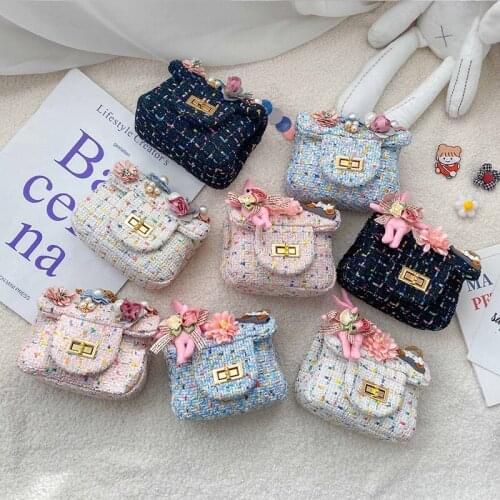 Girl Mini Handbag Autumn Winter Baby Girls Princess Pearl Messenger Bag Lady Cross body Bag Kids Purse Party Accessories Gift