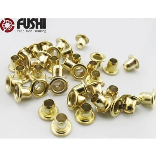 Chicken Copper 2.5*5mm 3*5 mm 4*5 mm(50PC)Miniature Flange Corns Bearings Metal Sleeve / Diy Rivet Washer / Model Buttons