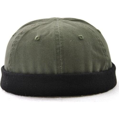 New solid color Without brim Cap retro melon skin hat watermelon cap