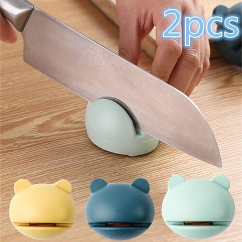 Knife Sharpener Mini Whetstone Kitchen Accessories Household Manual Quick Non-slip Sharpening Scissors Sharpening Kitchen Knives