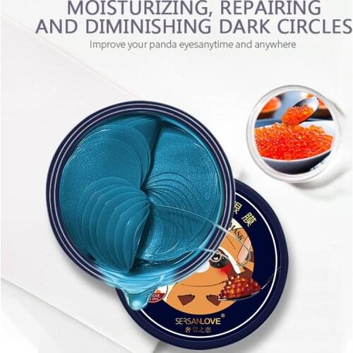 60pcs Crystal Collagen Eye Patches Mask Anti Wrinkle Anti-Aging Hyaluronic Acid Gel Eye Mask Dark Circle Remove Eye Bag Eye Care