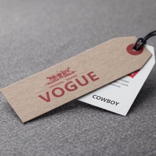 Customized paper garment hang tag for clothing swing tag labels/garment bag custom kraft paper die cut hang tags for clothes