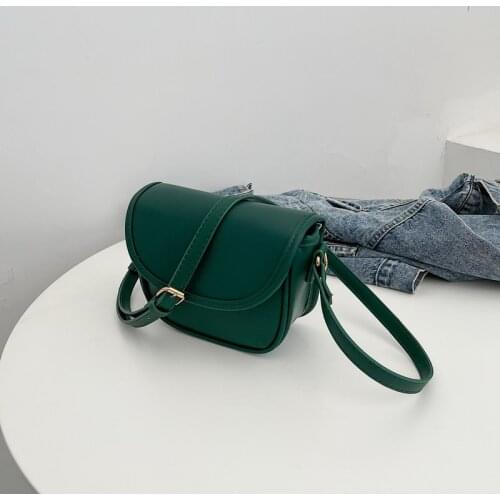 Simple Soft PU Leather Mini Crossbody Bags Casual Black Womens Bag Korean Solid Color Shoulder Bags For Girls 2021 Summer New