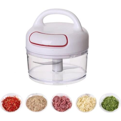 Mincer Cutter Food Shredder Manual Garlic Masher Mini Food Chopper Grinder Kitchen Handheld Stainless Steel Save Effort Portable