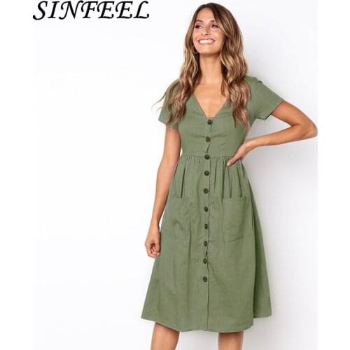Белые летние платья SINFEEL China At AliExpress