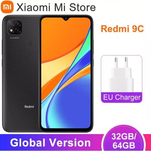 Global Version Xiaomi Redmi 9C Mobile Phone 9 C 64GB ROM 3GB RAM 13MP Camera MTK Helio G35 5000mAh Battery Smartphone