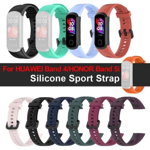 For HUAWEI Band 4 Honor Band 5i Sports Smart Watch Accessories Soft Silicone Watch Strap Replacement Watch Band Wrist Strap