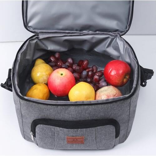 Picnic Thermal Cooler Bag Camping Food Beverage Drink Fresh Keeping Organizer Insulated Lunch Box Zipper Tote Accessories Case
