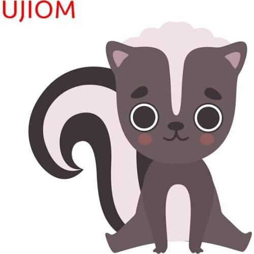 UJIOM Cute Little Skunk Baanimal Wall Stickers Decal for Furniture Bathroom Toilet Bedroom Decor Waterproof Wall Wallpaper