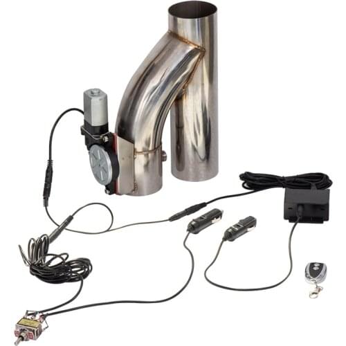 MAX POWER 2.5 3 inch SS304 Heade Y Pipe cutout Electric Exhaust cutout Catback Down Pipe exhaust bypass valve remote button