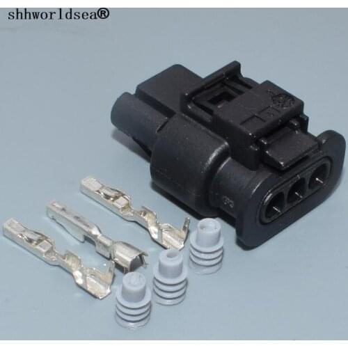 Worldgolden 1/2/5/30/100sets 3pin 1.2mm electrical automotive plug waterproof connetor 3C0973203 for VW 3C0 973 203 872-858-541