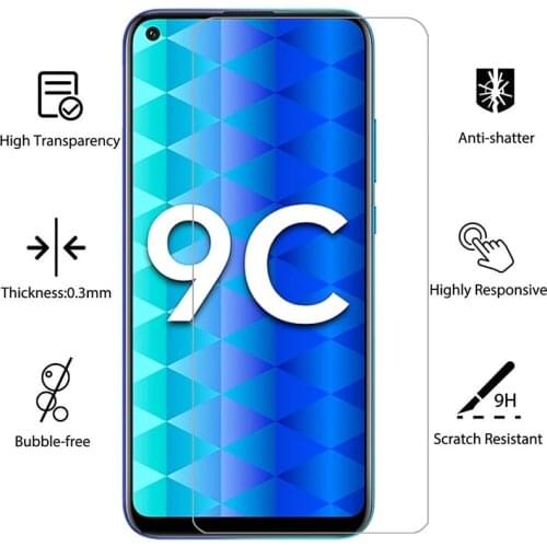 Safety Front Tempered Glass On For Honor 9c Screen Glass Protector for Huawei Honor9C 9 C Honor9C AKA-L29 6.39'' Protective Film