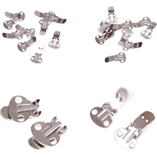 High Quality 10PCS/Set Stainless Steel Silver Color Flower Shoes Clips DIY Craft Buckles For Shoes